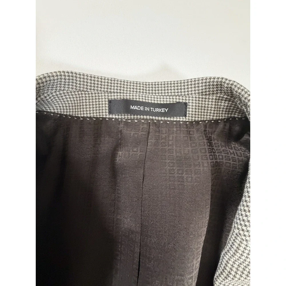 HUGO BOSS 48R Blazer Black White Houndstooth